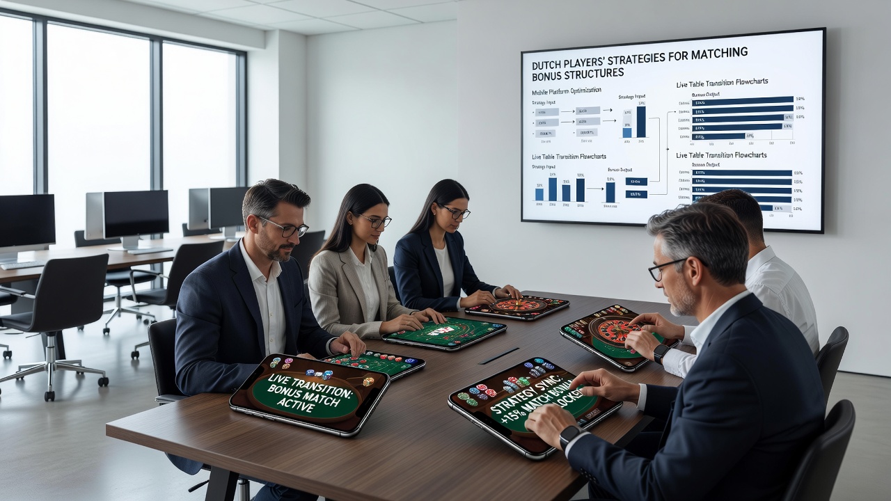 Mobiele interface die live tafeltransities en bonus matching voor Nederlandse gebruikers weergeeft